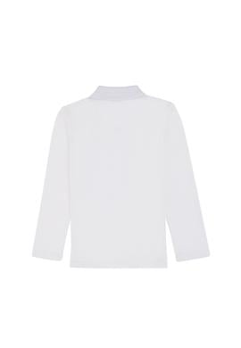Kız Çocuk Beyaz Polo Yaka Basic Sweatshirt - 50316836010