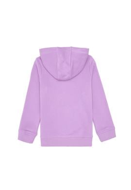 Kız Çocuk Lila Kapüşonlu Fermuarlı Basic Sweatshirt - 50316837036