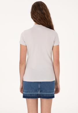 Kadın Açık Gri Basic Tişört - 50300830001