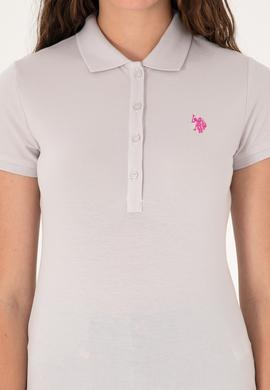 Kadın Açık Gri Basic Tişört - 50300830001