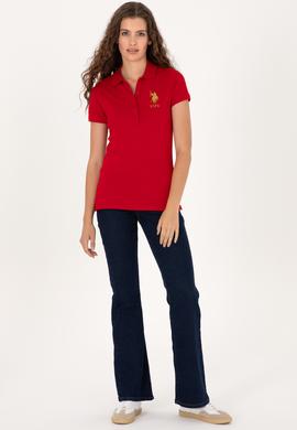 Kadın Kırmızı Basic Tişört - 50300883003