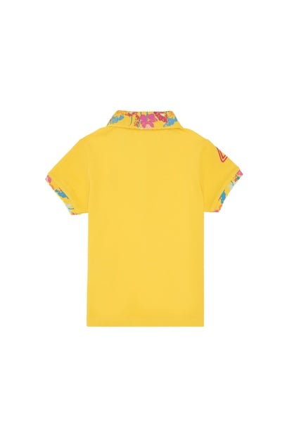 Kız Bebek Sarı Polo Yaka Basic Tişört