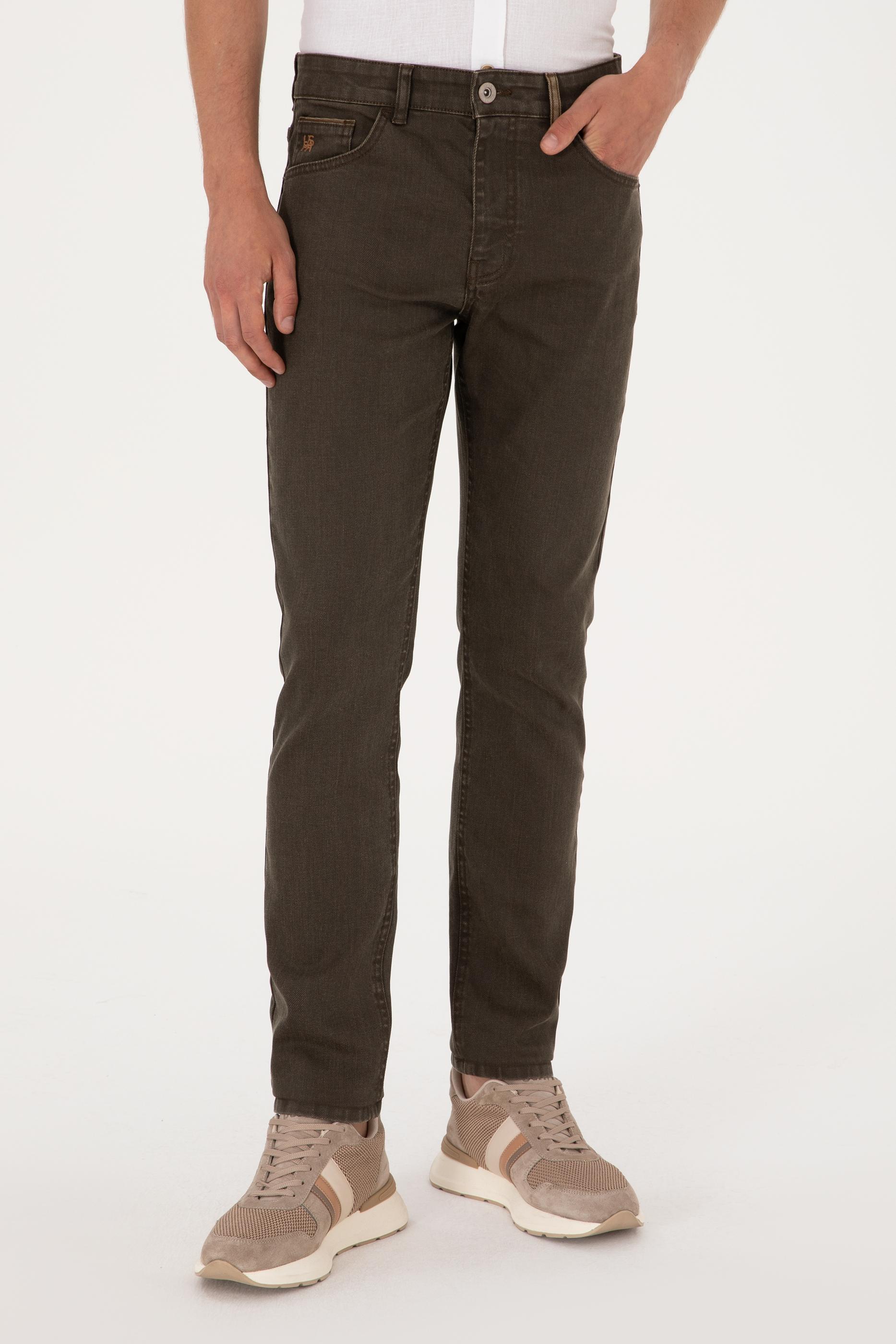 Erkek Camel Jean Pantolon