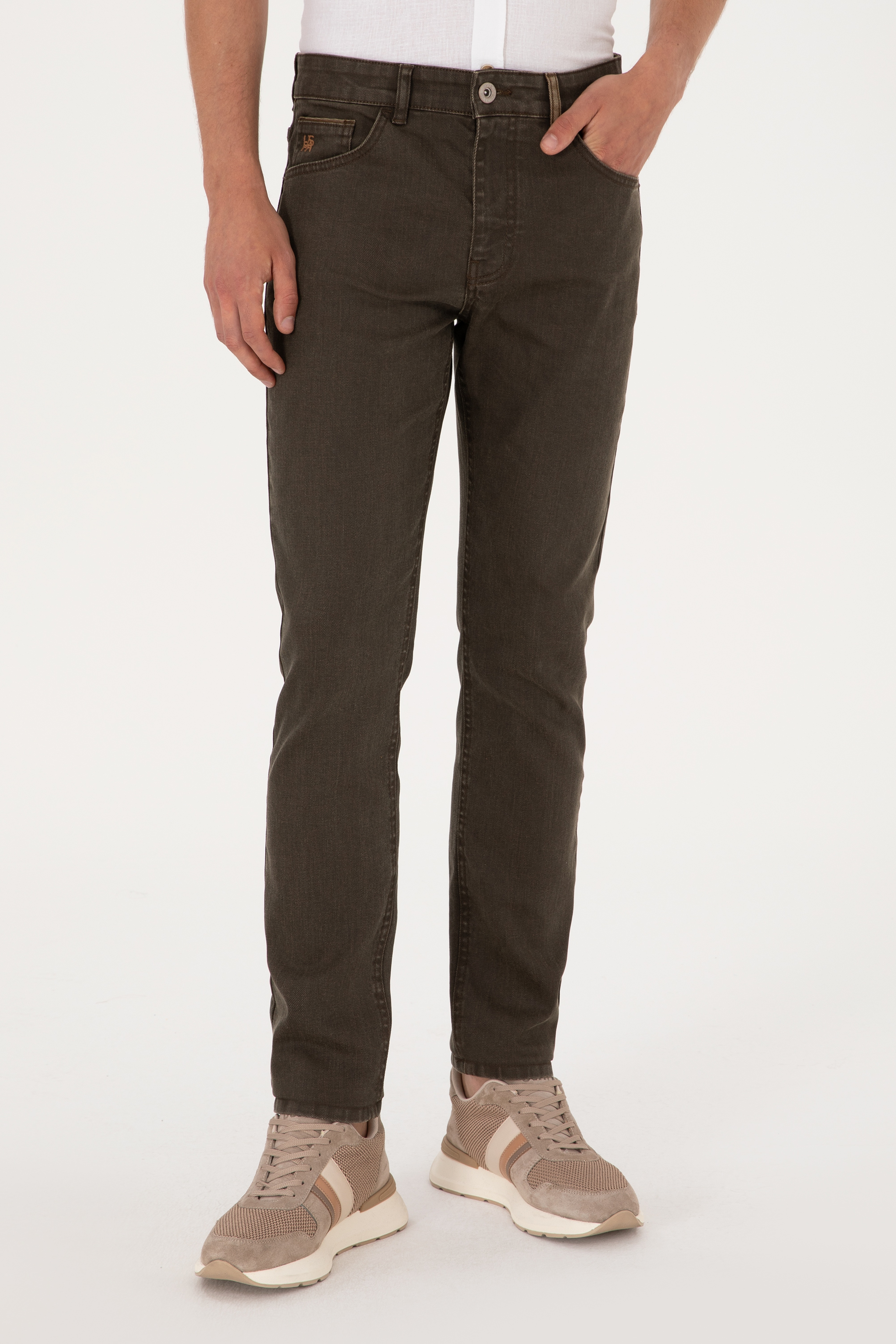 Erkek Camel Jean Pantolon