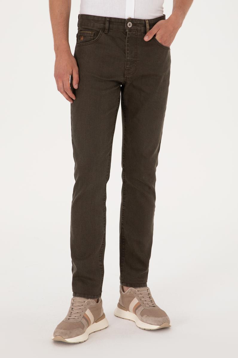 Erkek Camel Jean Pantolon