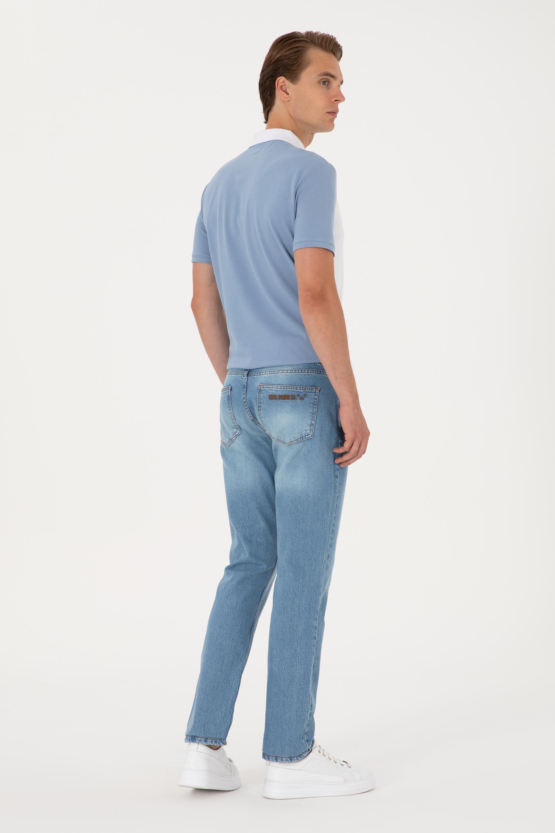 Erkek Açık Mavi Jean Pantolon