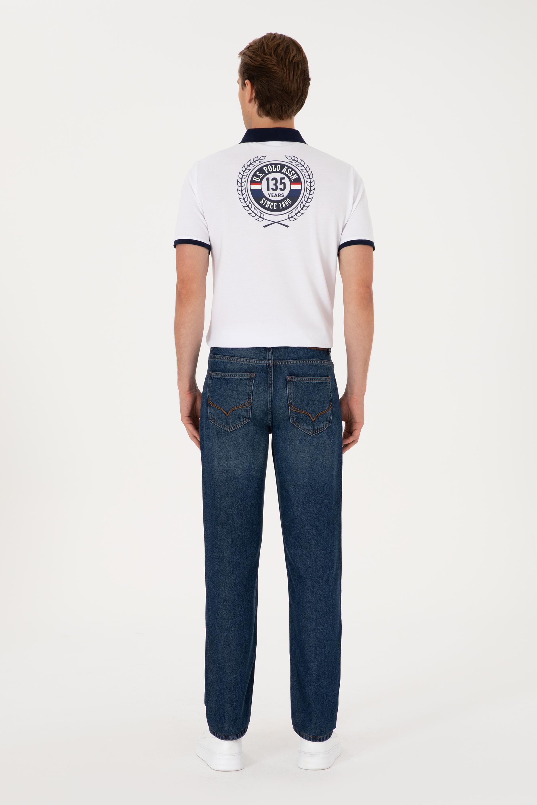 Erkek Mavi Relax Jean Pantolon