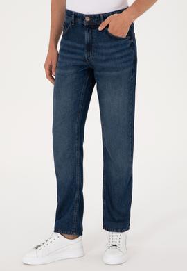 Erkek Mavi Relax Jean Pantolon - 50304629090