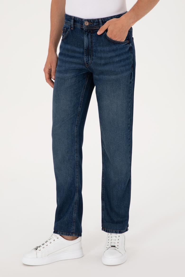 Erkek Mavi Relax Jean Pantolon - 50304629090