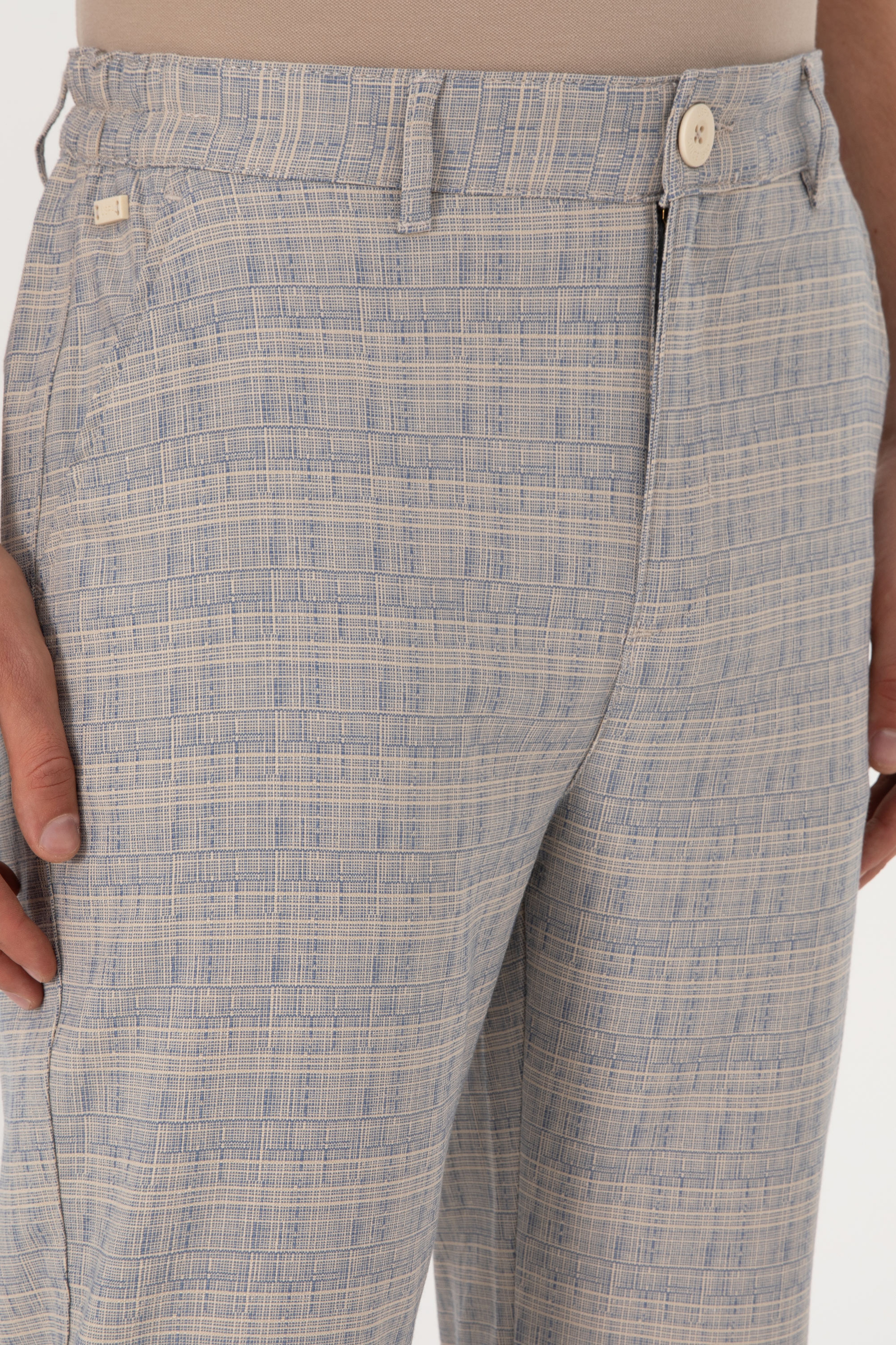 Erkek Carrot Fit Mavi Kanvas Pantolon - Image 5