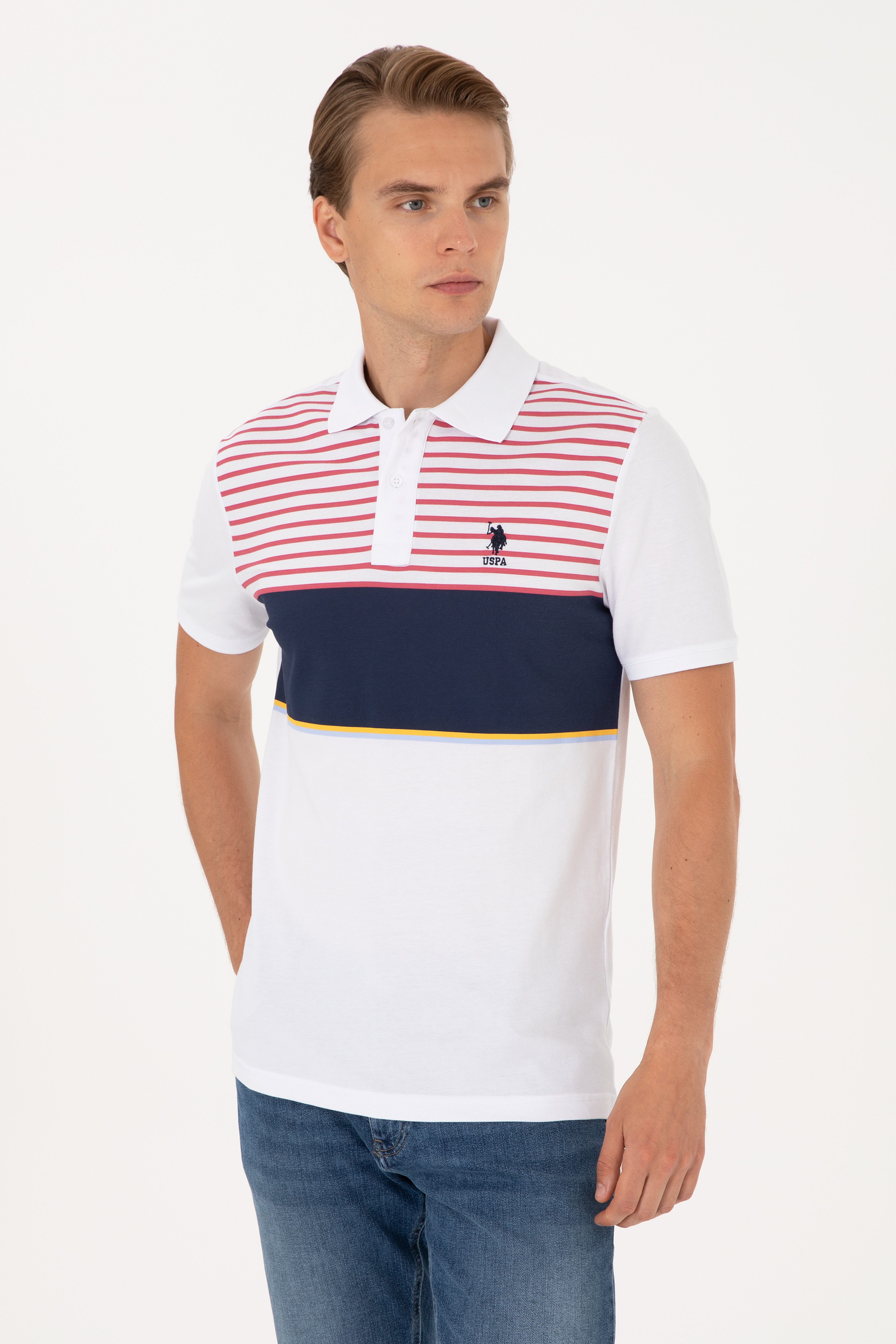Erkek Regular Fit Lacivert Polo Yaka Tişört - Image 3