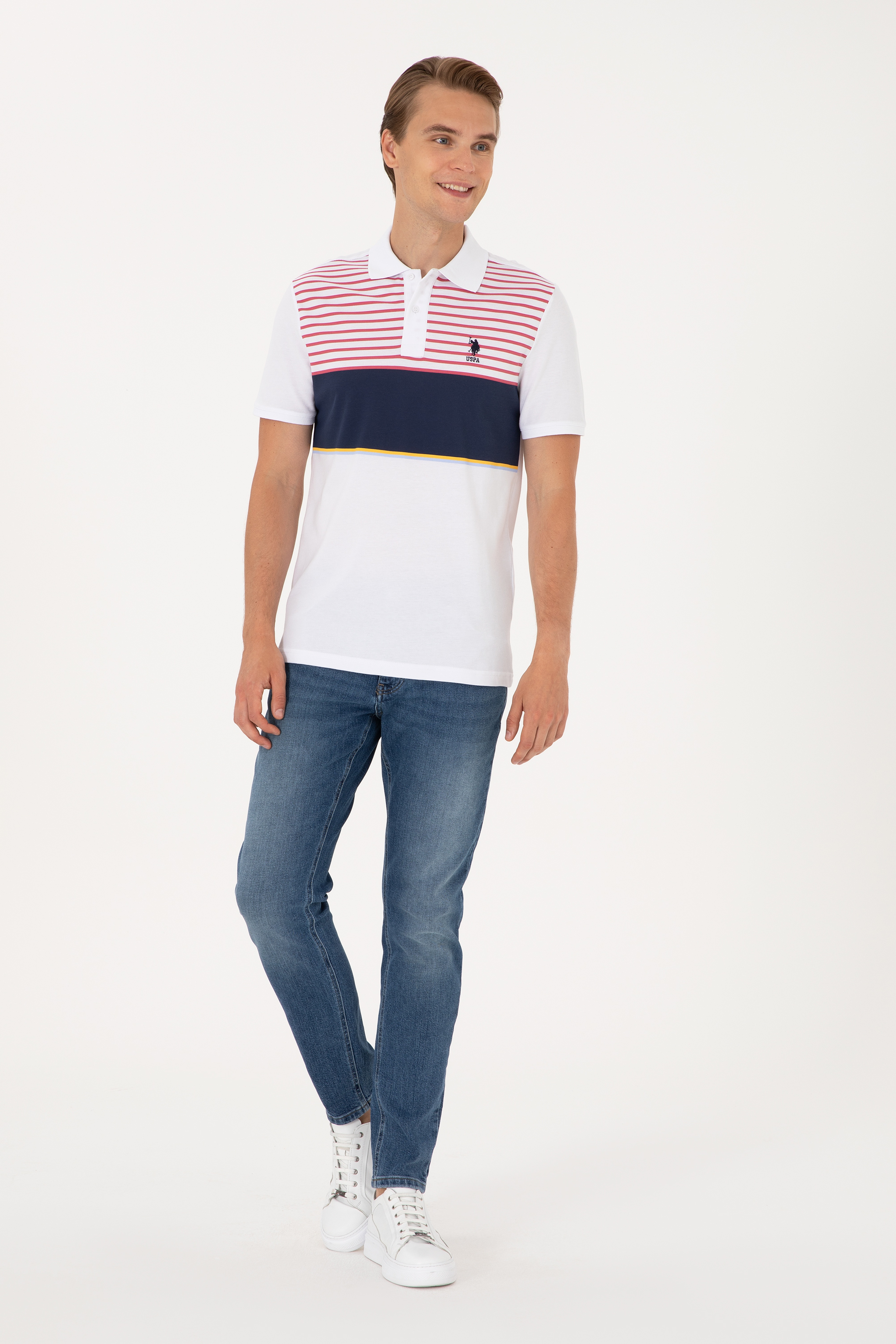 Erkek Regular Fit Lacivert Polo Yaka Tişört - Image 4