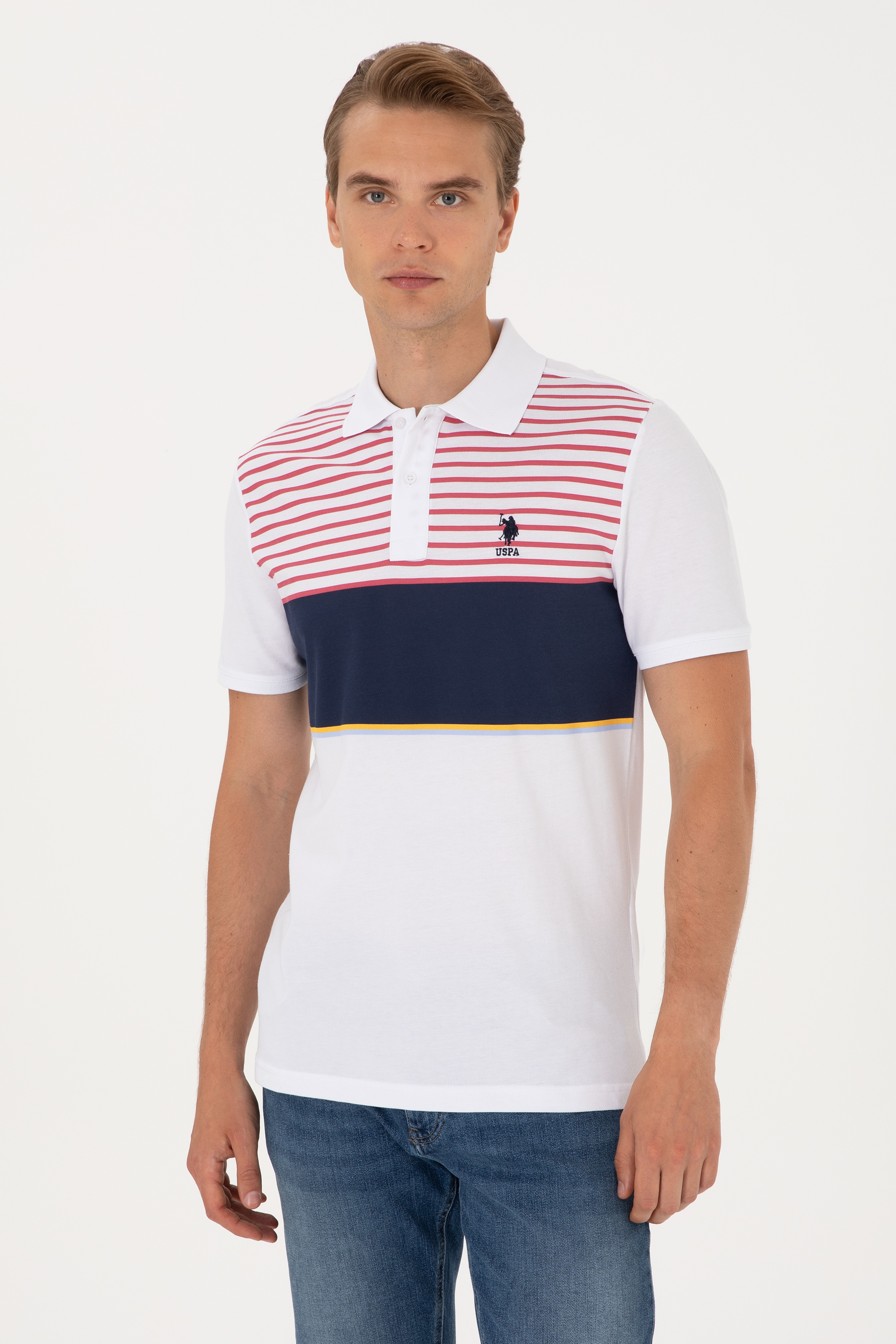 Erkek Regular Fit Lacivert Polo Yaka Tişört - Image 1
