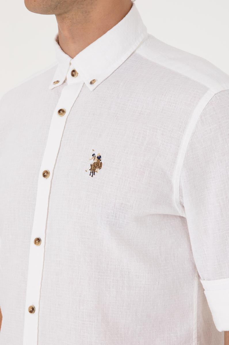 Erkek Beyaz Uzun Kollu Gömlek