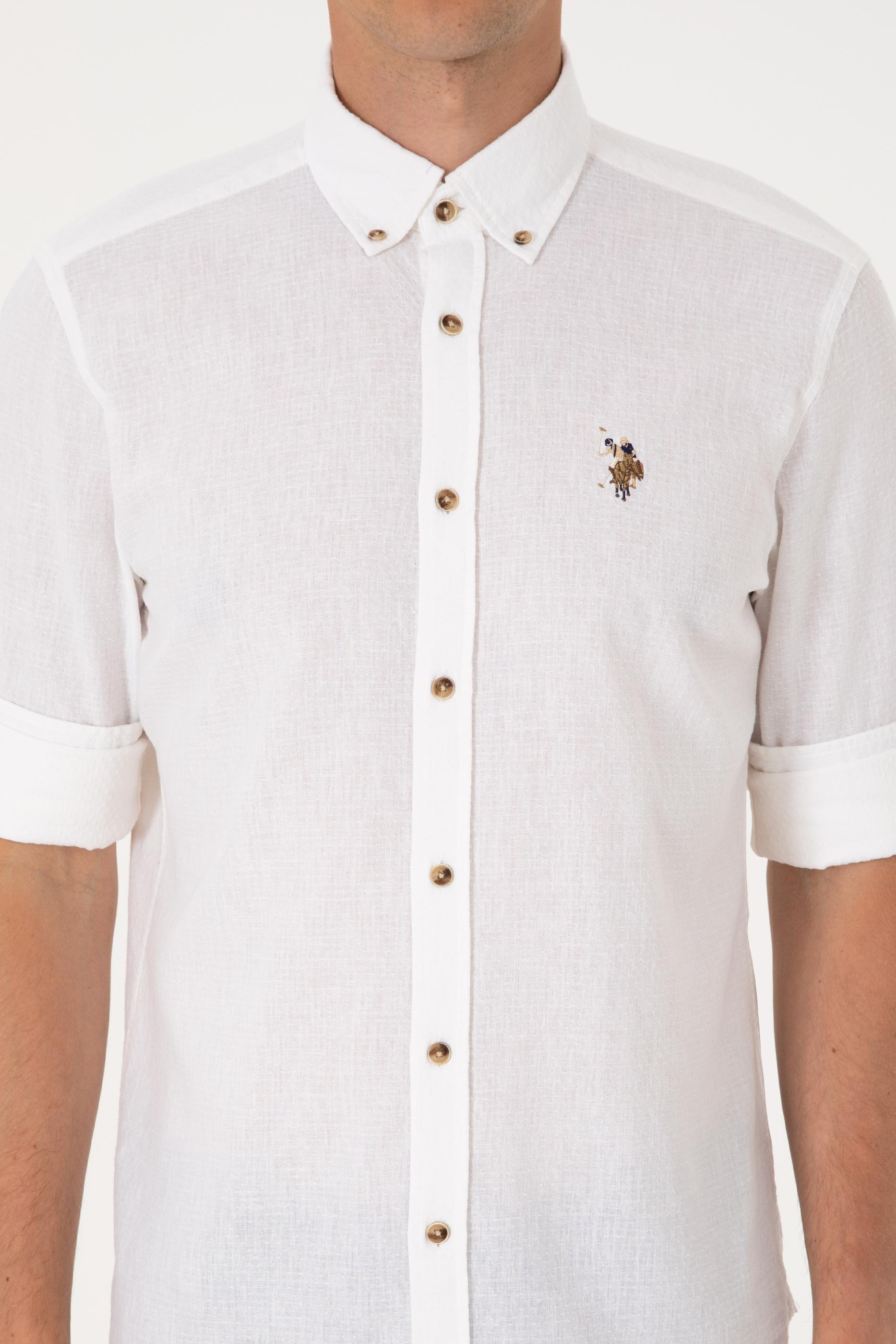 Erkek Beyaz Uzun Kollu Gömlek