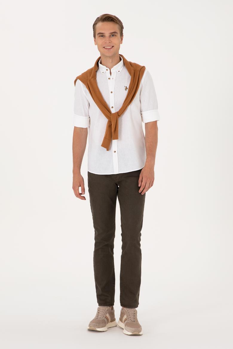 Erkek Beyaz Uzun Kollu Gömlek - 50299578001