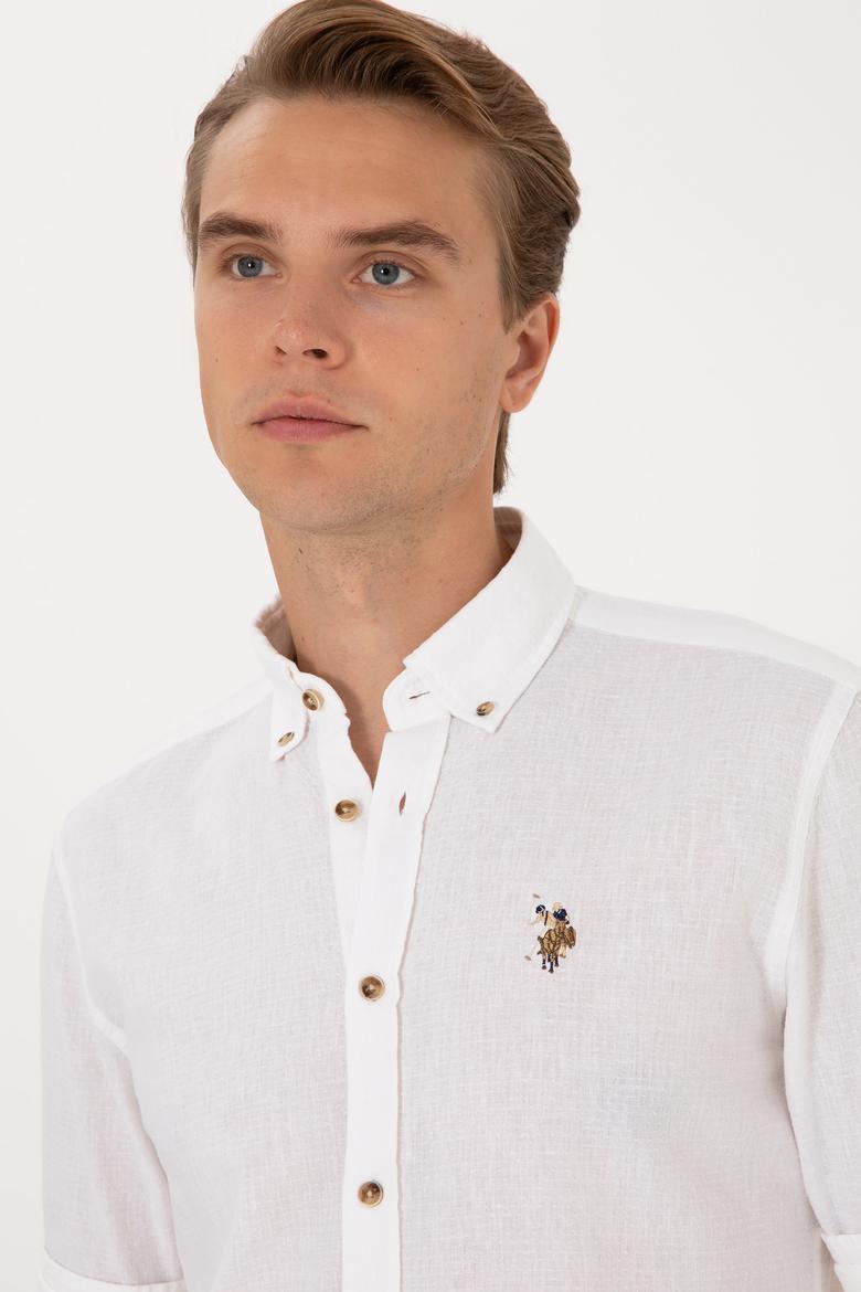 Erkek Beyaz Uzun Kollu Gömlek - 50299578001