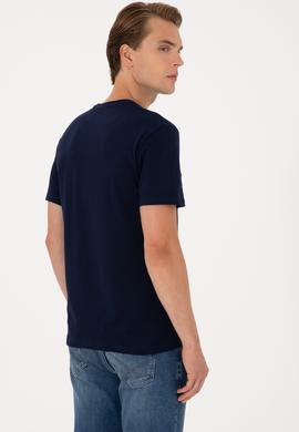 Erkek Regular Fit Lacivert Bisiklet Yaka Tişört - 50306923032