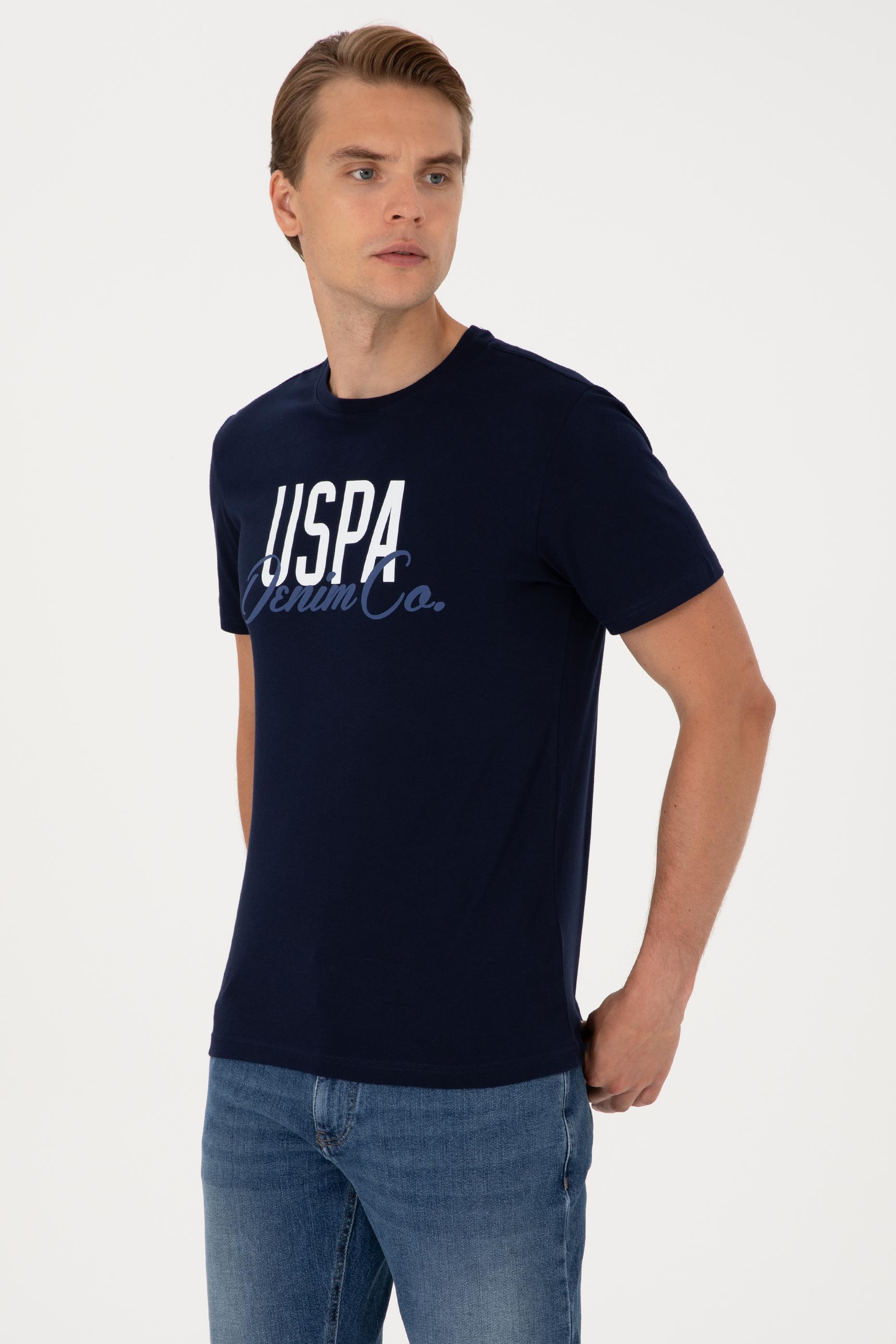 Erkek Regular Fit Lacivert Bisiklet Yaka Tişört