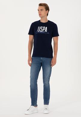 Erkek Regular Fit Lacivert Bisiklet Yaka Tişört - 50306923032