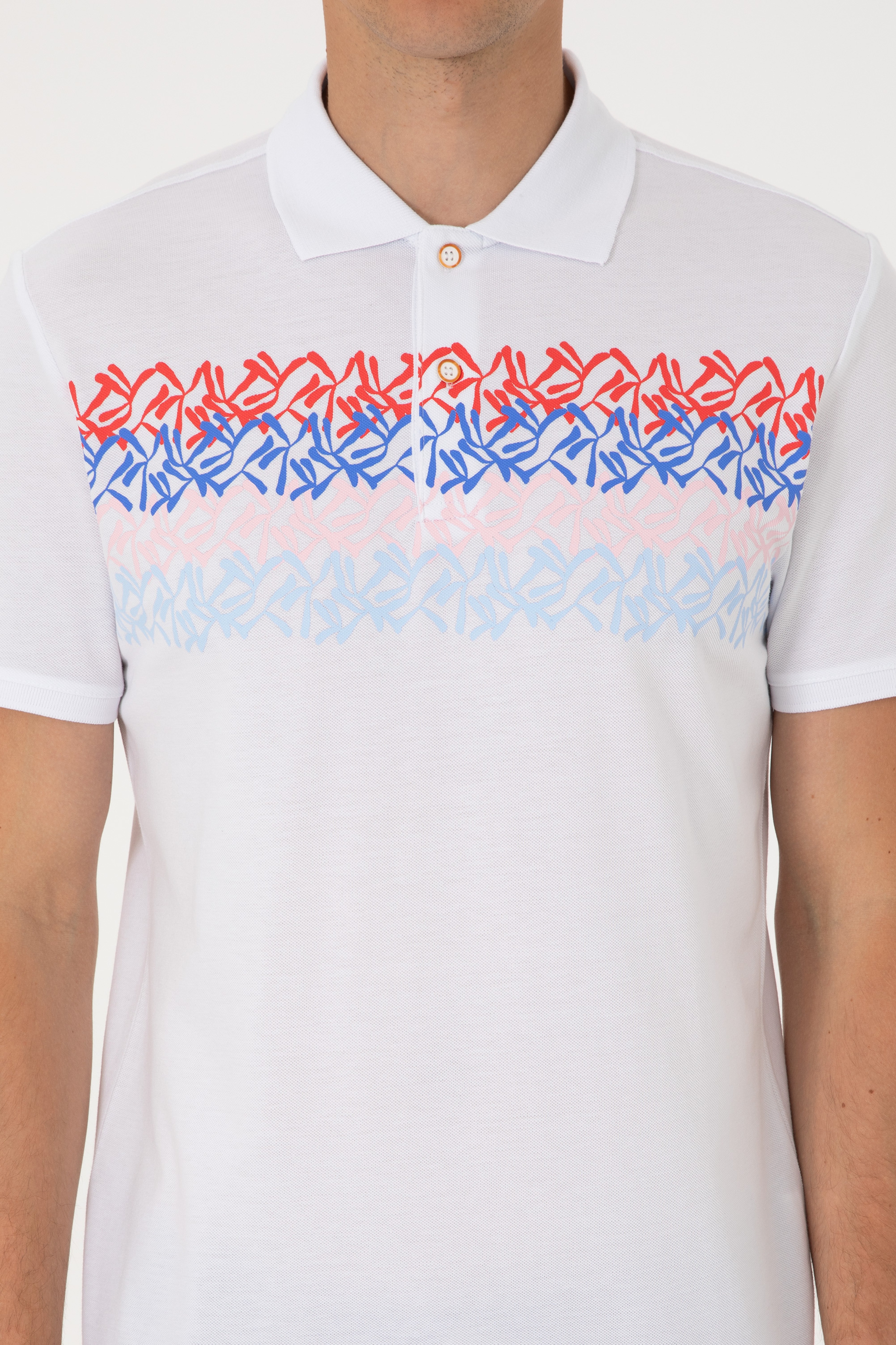 Erkek Regular Fit Kırmızı Polo Yaka Tişört - Image 6