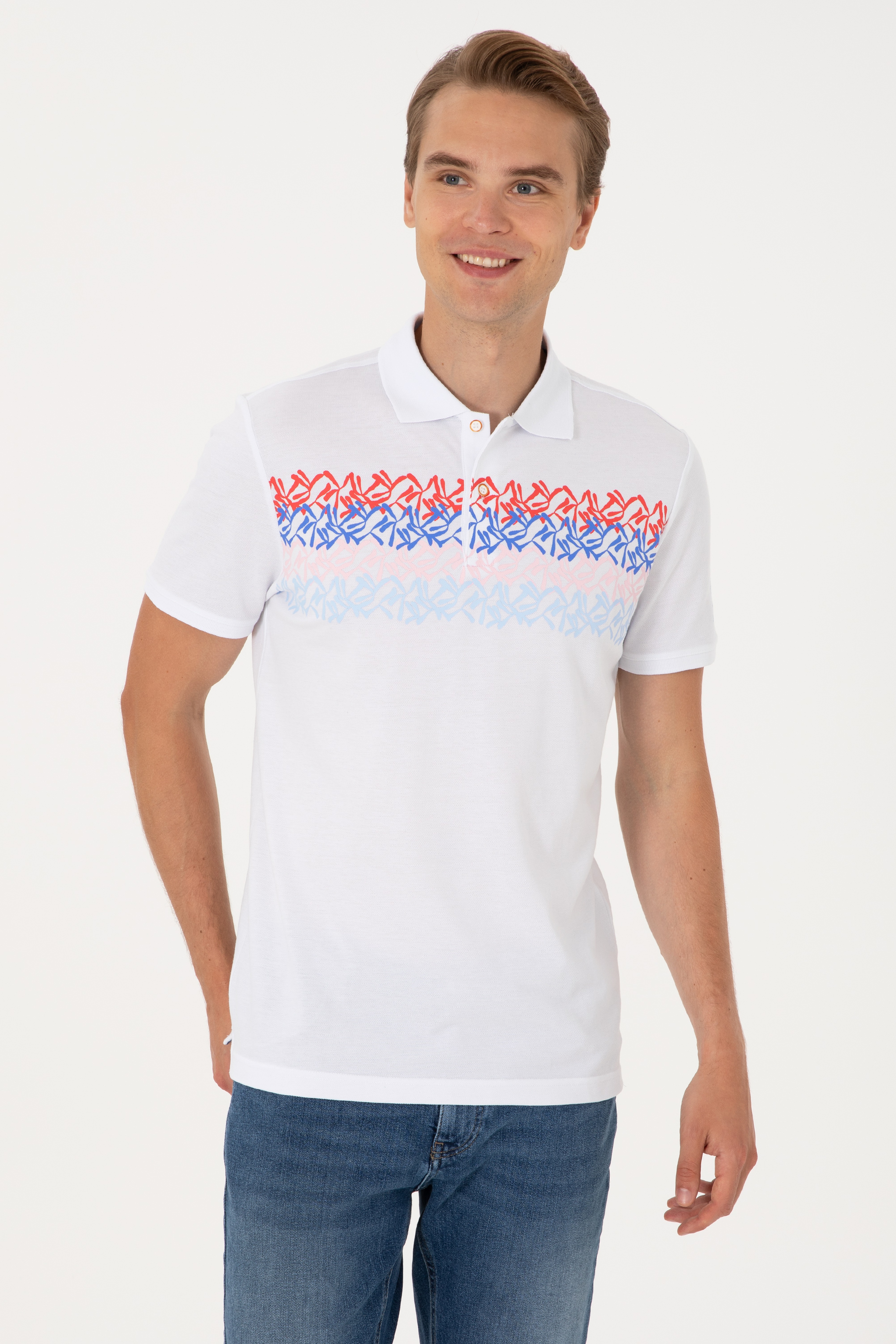 Erkek Regular Fit Kırmızı Polo Yaka Tişört