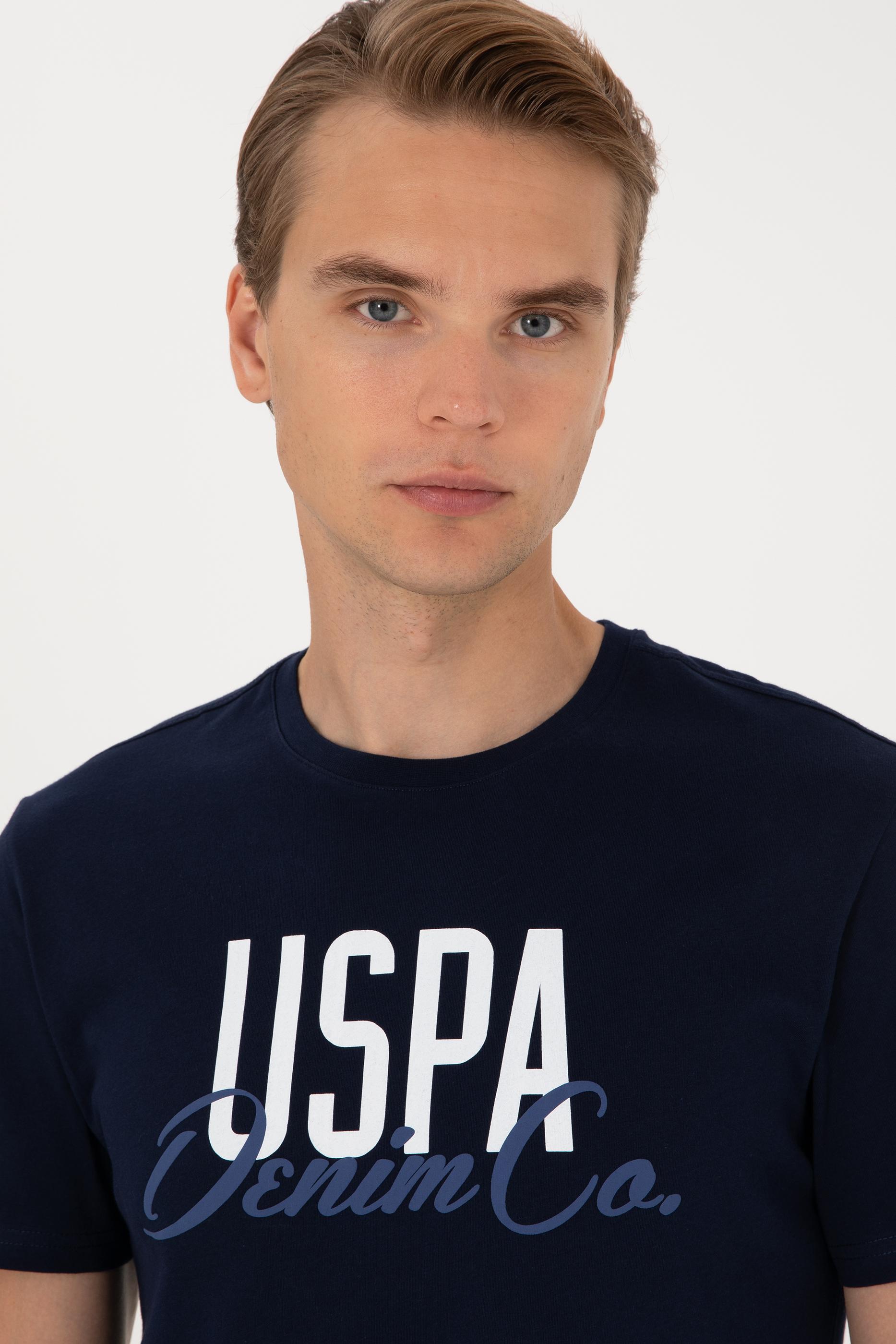 Erkek Regular Fit Lacivert Bisiklet Yaka Tişört