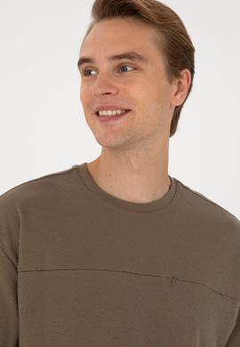 Erkek Comfort Fit Vizon Bisiklet Yaka Tişört - 50300125018