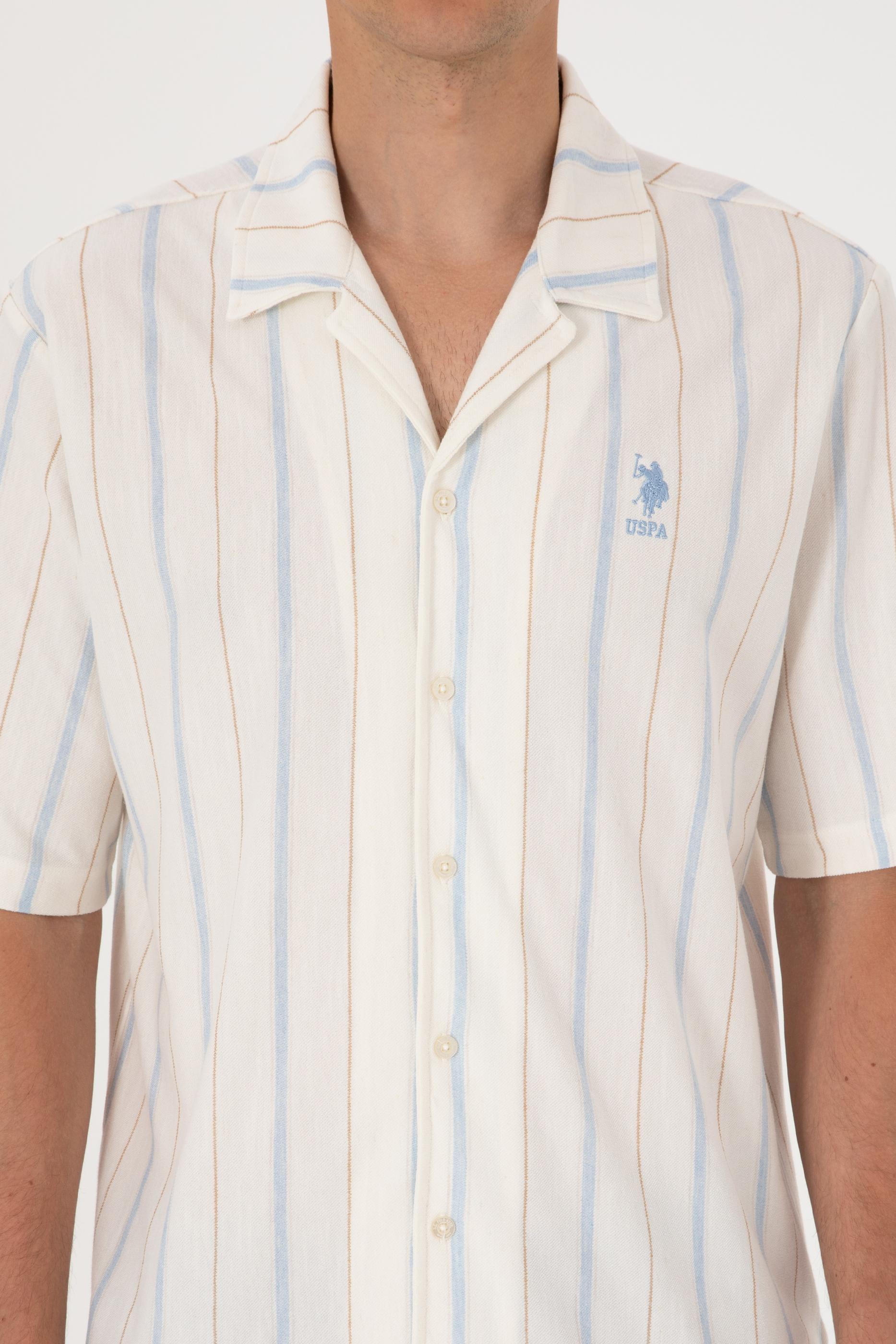 Erkek Beyaz Örme Gömlek