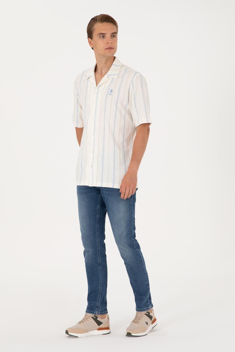 Erkek Beyaz Örme Gömlek - 50306877007