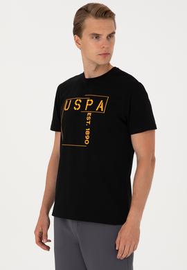 Erkek Regular Fit Siyah Bisiklet Yaka Tişört - 50306908036