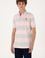 Erkek Regular Fit Pudra Polo Yaka Çizgili Tişört