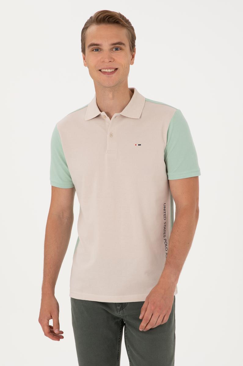 Erkek Regular Fit Su Yeşili Polo Yaka Tişört