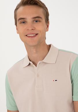 Erkek Regular Fit Su Yeşili Polo Yaka Tişört - 50306790026