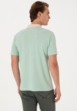 Erkek Regular Fit Su Yeşili Polo Yaka Tişört - 50306790026