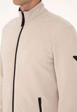 Erkek Regular Fit Taş Polar Örme Hırka - 50313779114