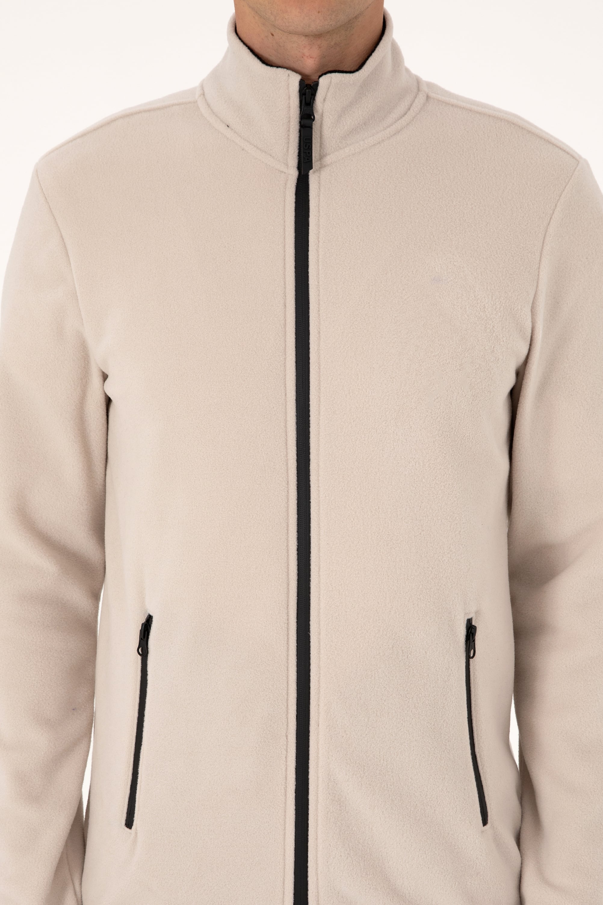 Erkek Regular Fit Taş Polar Örme Hırka