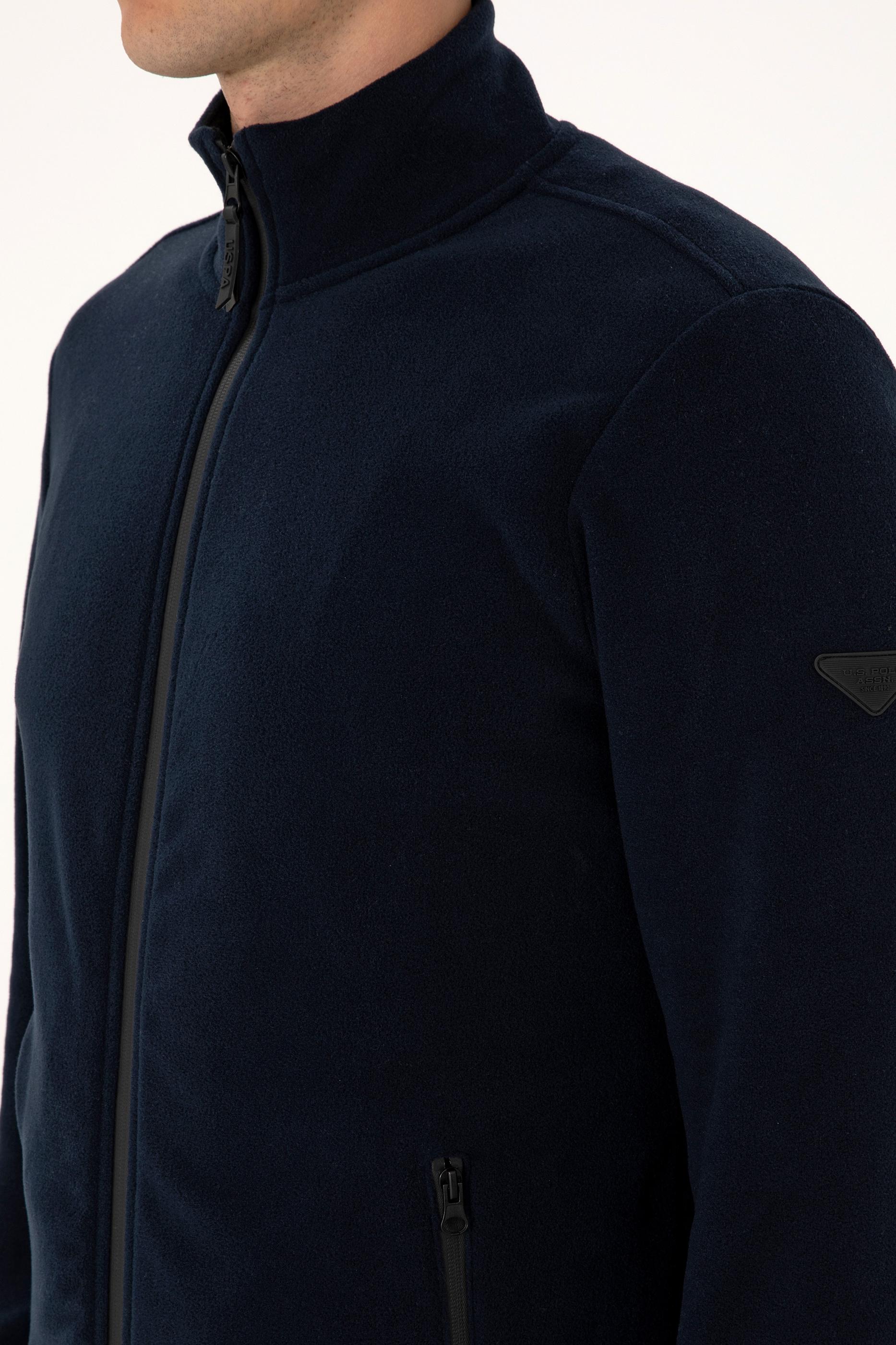 Erkek Regular Fit Lacivert Polar Örme Hırka