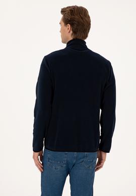 Erkek Regular Fit Lacivert Polar Örme Hırka - 50313779016