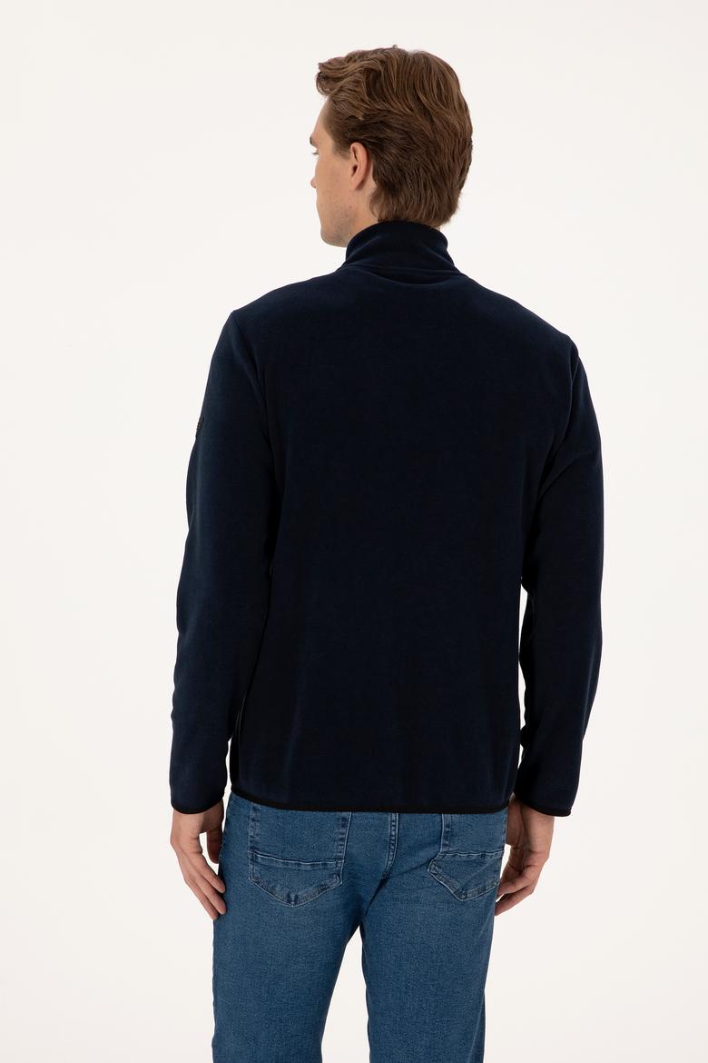 Erkek Regular Fit Lacivert Polar Örme Hırka - 50313779016