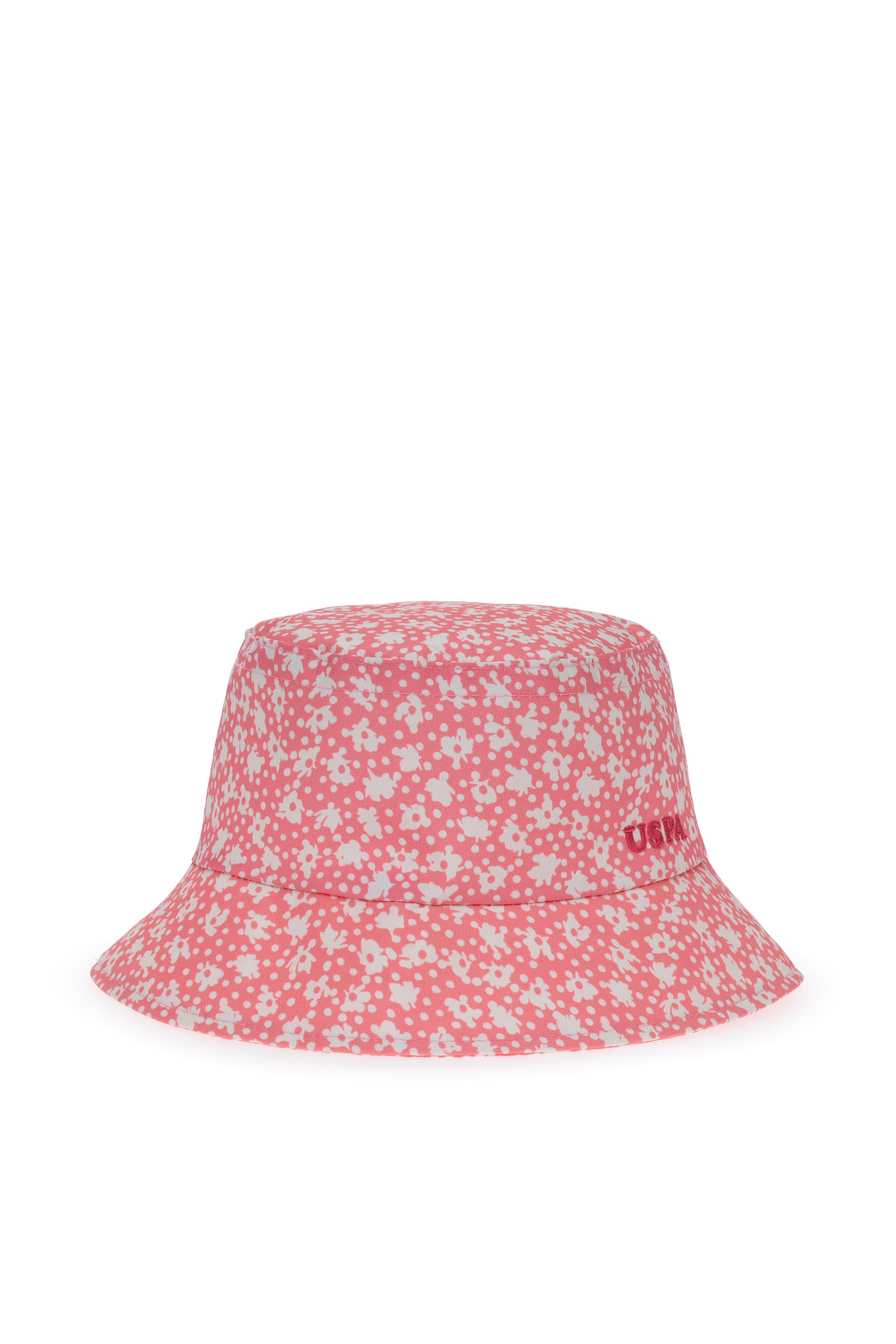 Kız Çocuk Pembe Desenli Bucket Şapka