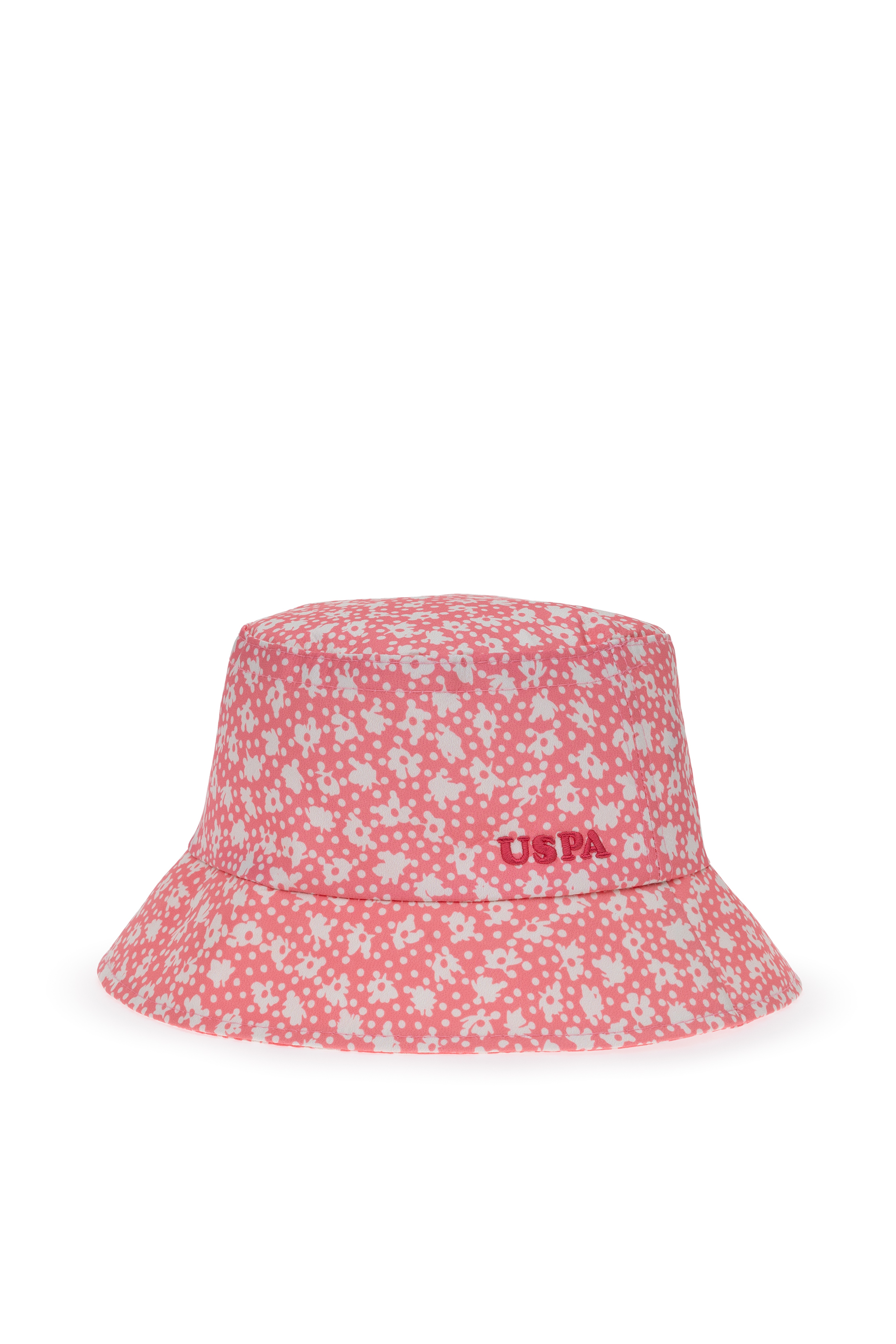 Kız Çocuk Pembe Desenli Bucket Şapka
