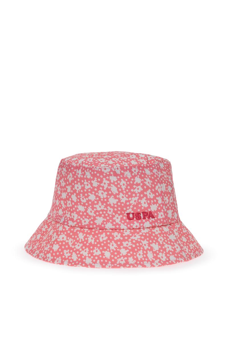 Kız Çocuk Pembe Desenli Bucket Şapka