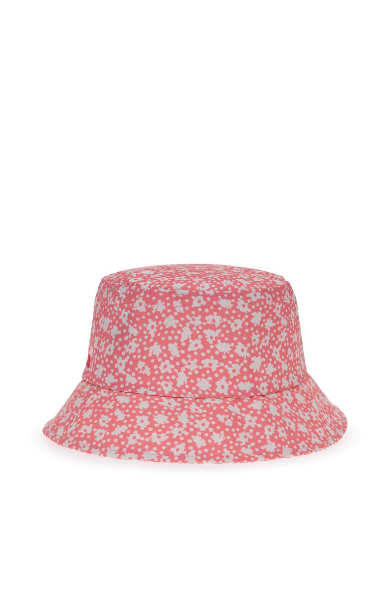 Kız Çocuk Pembe Desenli Bucket Şapka