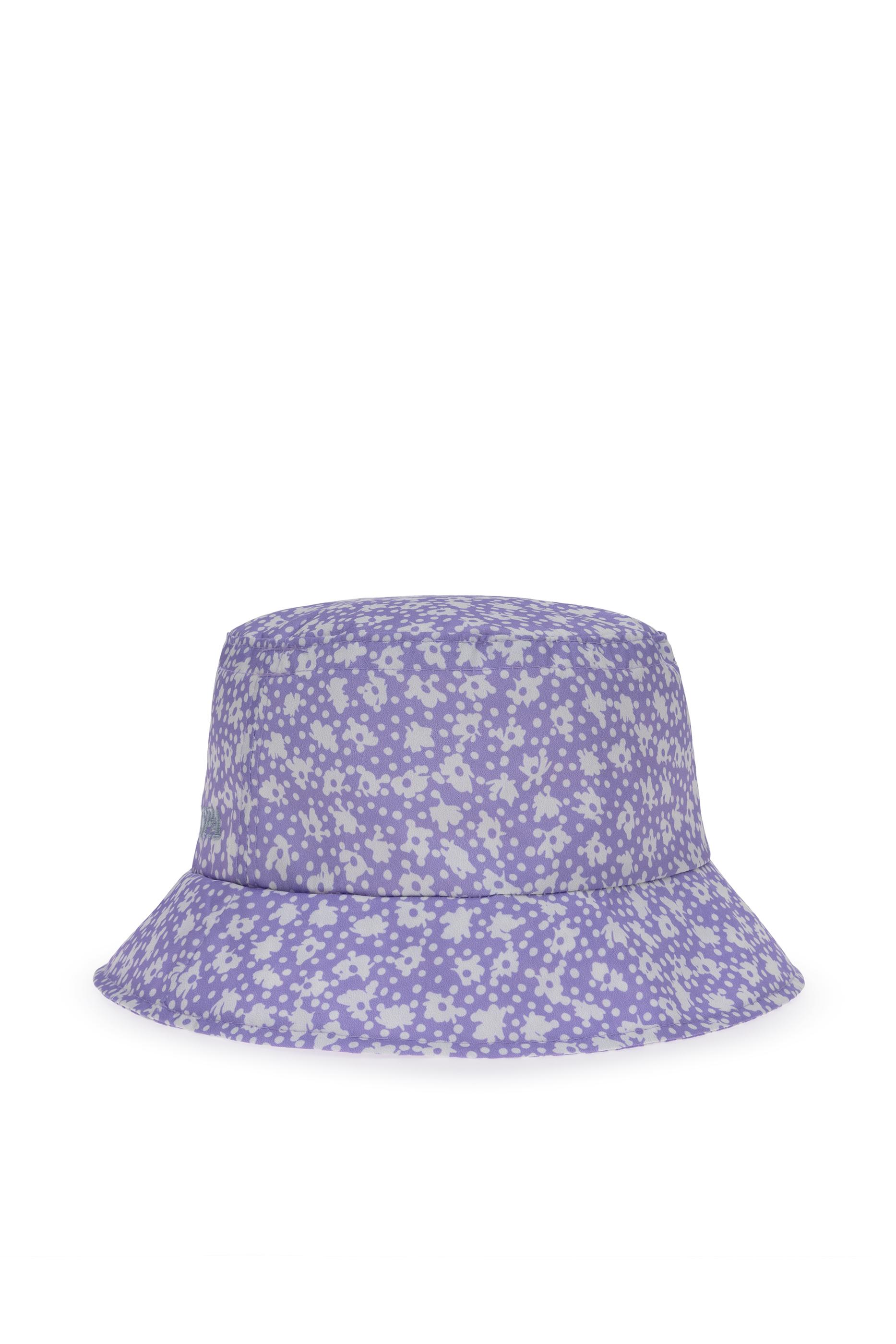Kız Çocuk Lila Desenli Bucket Şapka