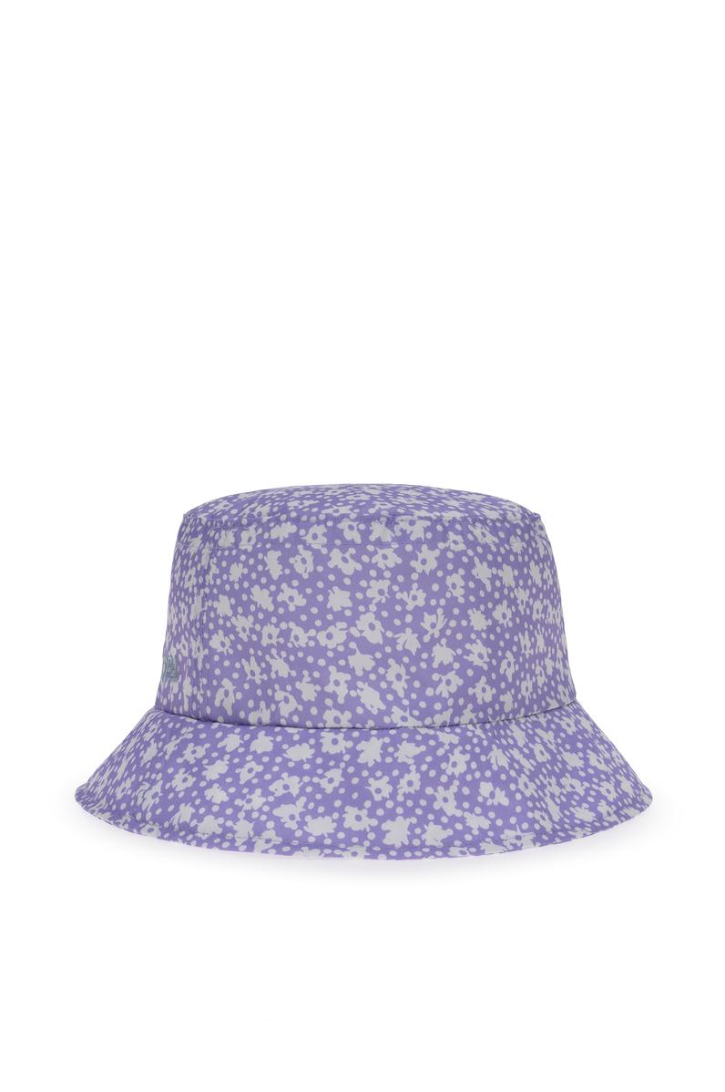 Kız Çocuk Lila Desenli Bucket Şapka