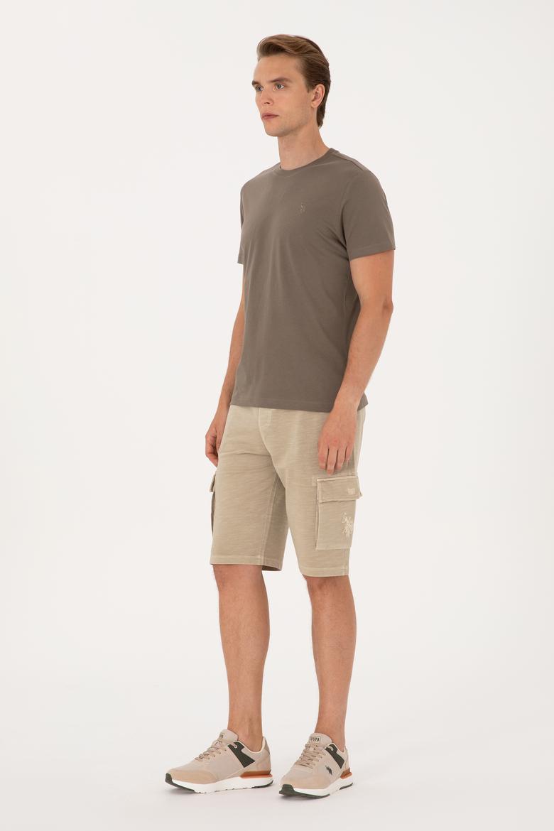 Erkek Açık Haki Örme Şort - 50285309018
