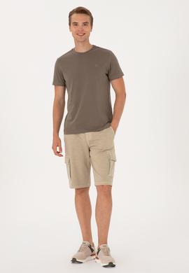 Erkek Açık Haki Örme Şort - 50285309018