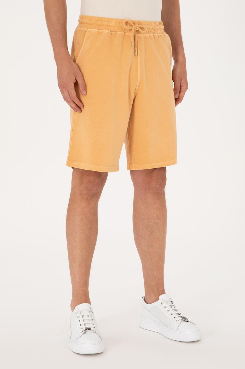 Erkek Turuncu Örme Şort
