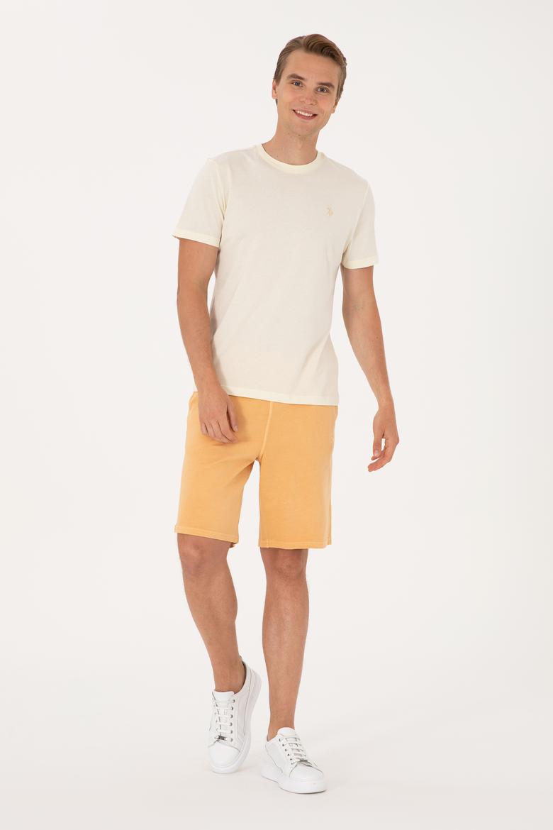 Erkek Turuncu Örme Şort